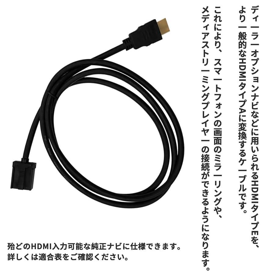 車用HDMIコード 詳細は確認してください！ 楽天市場】カーナビ HDMIケーブル HDMI 変換 ケーブル Eタイプ A